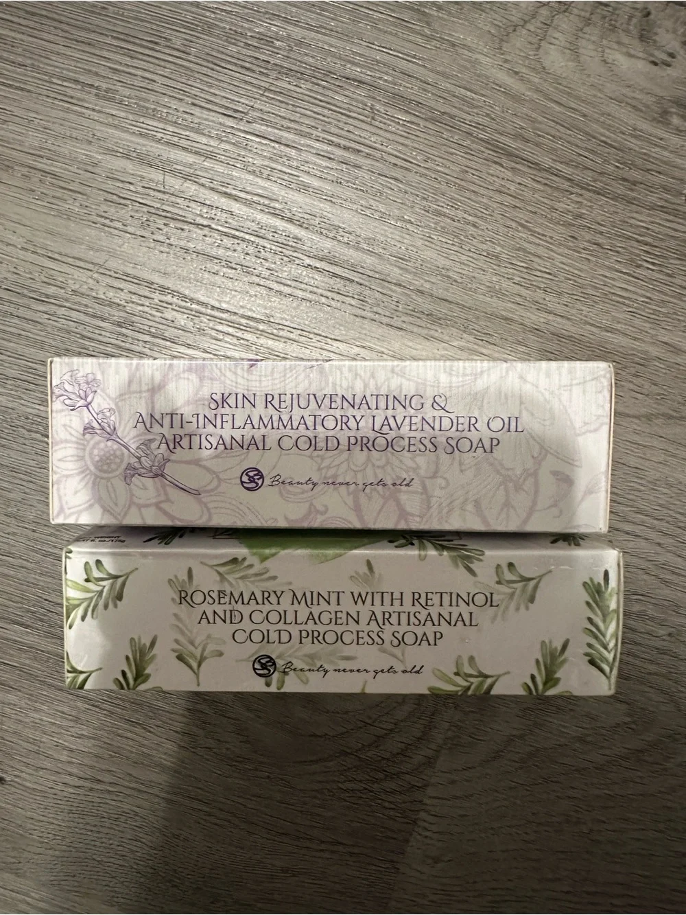 Secret Collagen Soap Duo Rosemary Mint Retinol + Lavender 2pc NWT